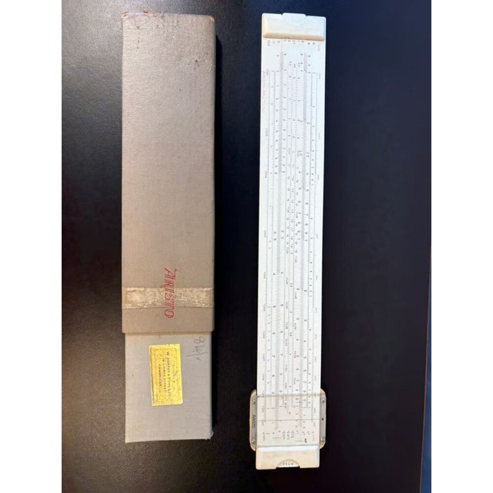 Aristo Multilog Slide Rule with Original Box and Sleeve German Made